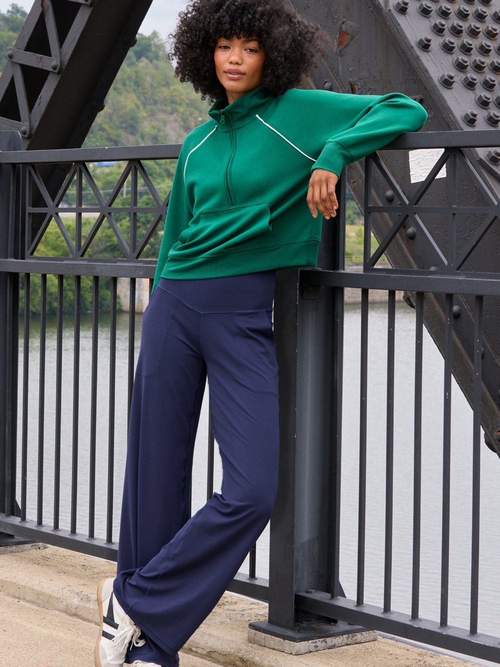 Offline by Aerie xtra high rise real me trouser navy